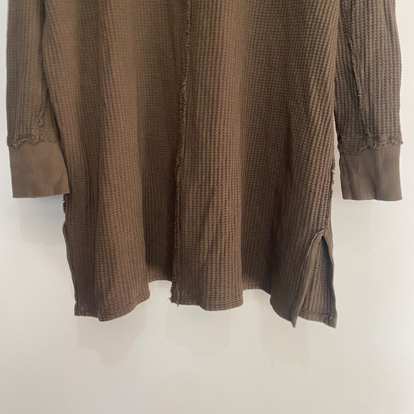 Free People L Travis Waffle Knit Tunic Top - Picture 12 of 14